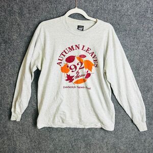 Vintage Screen Stars Best Frederick News Post 1992 Gray Long Sleeve T-Shirt L